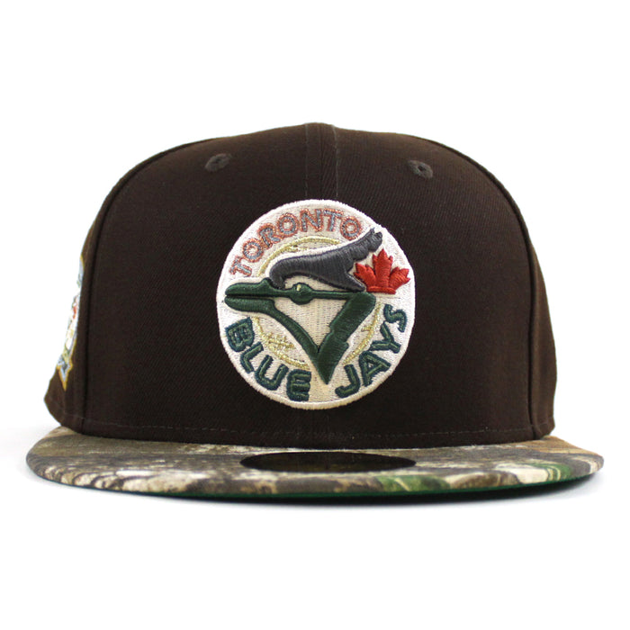 Toronto Blue Jays 40th ANNIVERSARY New Era 59Fifty Fitted Hat (BurntWood RealTree Camo Green Under Brim)