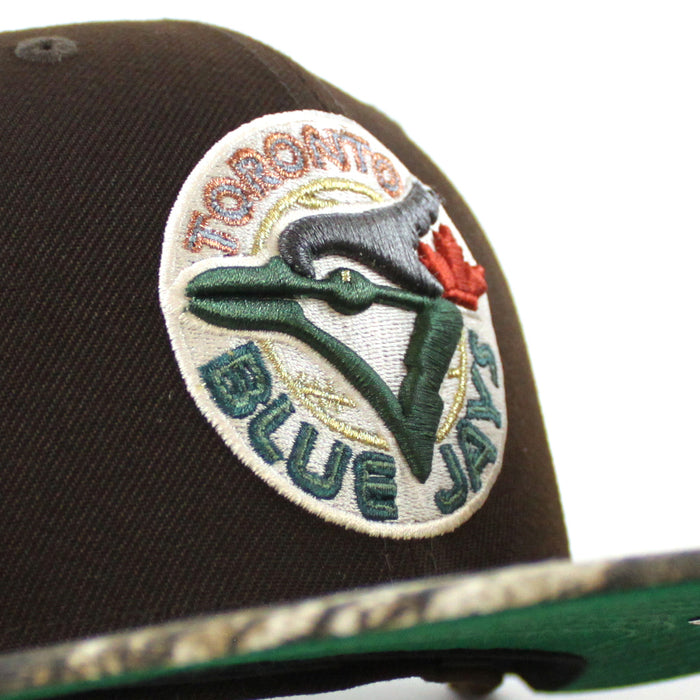 Toronto Blue Jays 40th ANNIVERSARY New Era 59Fifty Fitted Hat (BurntWood RealTree Camo Green Under Brim)