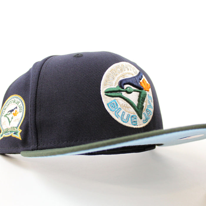 Toronto Blue Jays 40TH ANNIVERSARY New Era 59Fifty Fitted Hat (Navy Seaweed Doscientos Blue Under Brim)