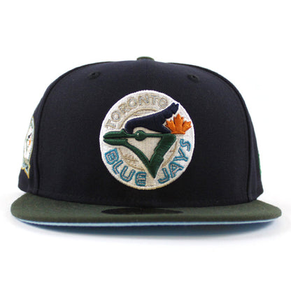 Toronto Blue Jays 40TH ANNIVERSARY New Era 59Fifty Fitted Hat (Navy Seaweed Doscientos Blue Under Brim)