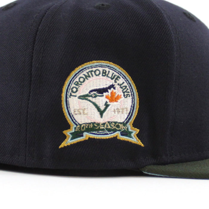 Toronto Blue Jays 40TH ANNIVERSARY New Era 59Fifty Fitted Hat (Navy Seaweed Doscientos Blue Under Brim)