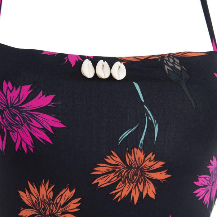 Traje de Baño 10 Negro Floral Reef