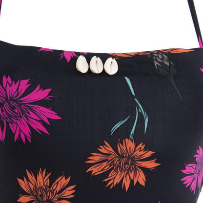 Traje de Baño 10 Negro Floral Reef
