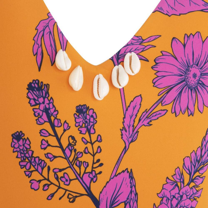 Traje de Baño 11 Mostaza Floral Reef