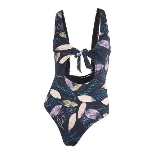 Traje de Baño 13 Negro Hojas Reef