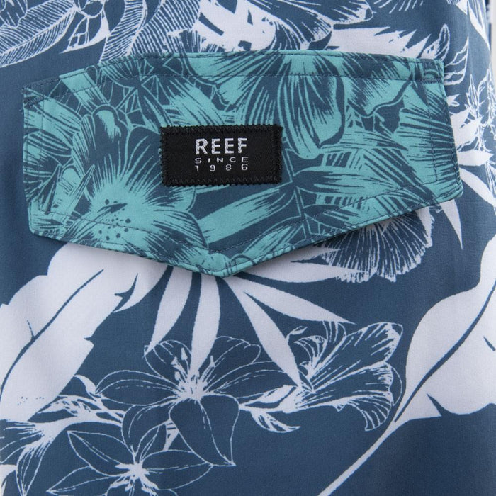 Traje de Baño Flores Azul Reef