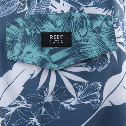 Traje de Baño Flores Azul Reef
