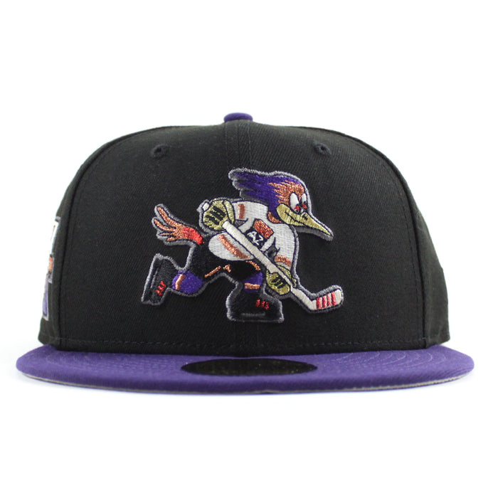 TUCSON ROADRUNNERS 5th Anniversary New Era 59Fifty Fitted Hat (Black Purple Gray Under Brim)