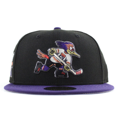 TUCSON ROADRUNNERS 5th Anniversary New Era 59Fifty Fitted Hat (Black Purple Gray Under Brim)