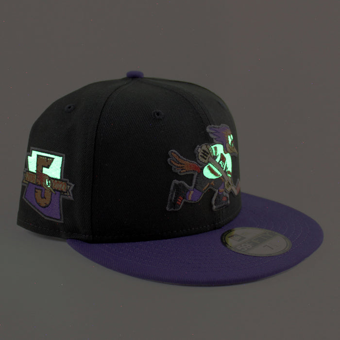 TUCSON ROADRUNNERS 5th Anniversary New Era 59Fifty Fitted Hat (Black Purple Gray Under Brim)