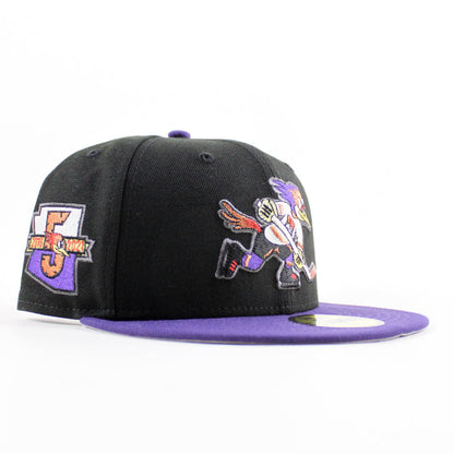TUCSON ROADRUNNERS 5th Anniversary New Era 59Fifty Fitted Hat (Black Purple Gray Under Brim)