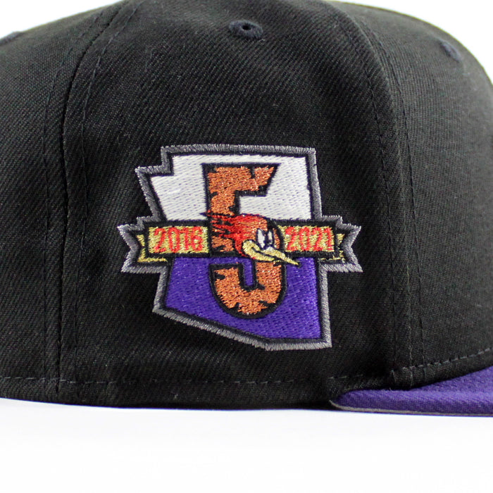 TUCSON ROADRUNNERS 5th Anniversary New Era 59Fifty Fitted Hat (Black Purple Gray Under Brim)