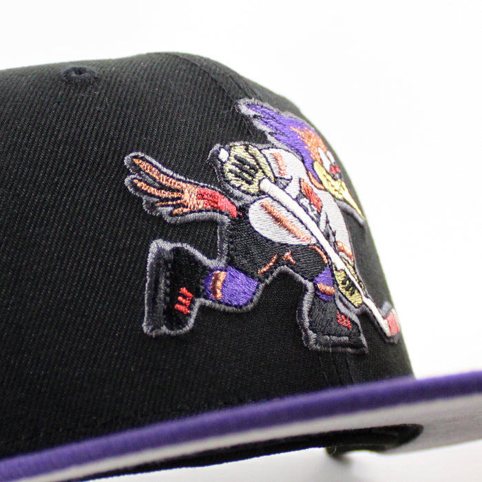 TUCSON ROADRUNNERS 5th Anniversary New Era 59Fifty Fitted Hat (Black Purple Gray Under Brim)