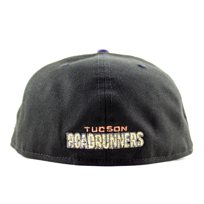 TUCSON ROADRUNNERS 5th Anniversary New Era 59Fifty Fitted Hat (Black Purple Gray Under Brim)