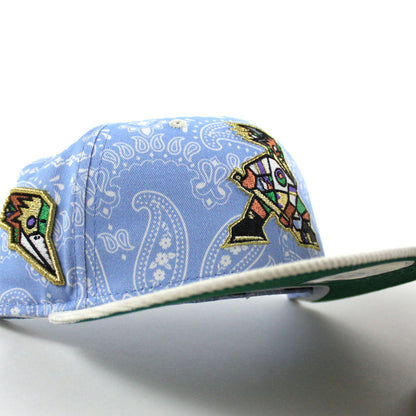 TUCSON ROADRUNNERS ROADRUNNERS Patch New Era 59Fifty Fitted Hat (Blue Paisley Cream Green Under Brim)