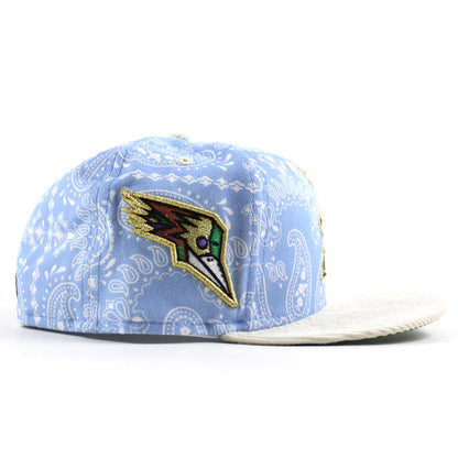 TUCSON ROADRUNNERS ROADRUNNERS Patch New Era 59Fifty Fitted Hat (Blue Paisley Cream Green Under Brim)