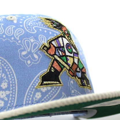 TUCSON ROADRUNNERS ROADRUNNERS Patch New Era 59Fifty Fitted Hat (Blue Paisley Cream Green Under Brim)