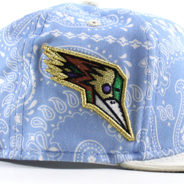 TUCSON ROADRUNNERS ROADRUNNERS Patch New Era 59Fifty Fitted Hat (Blue Paisley Cream Green Under Brim)