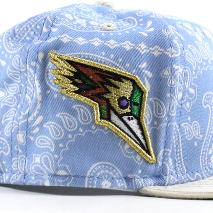 TUCSON ROADRUNNERS ROADRUNNERS Patch New Era 59Fifty Fitted Hat (Blue Paisley Cream Green Under Brim)