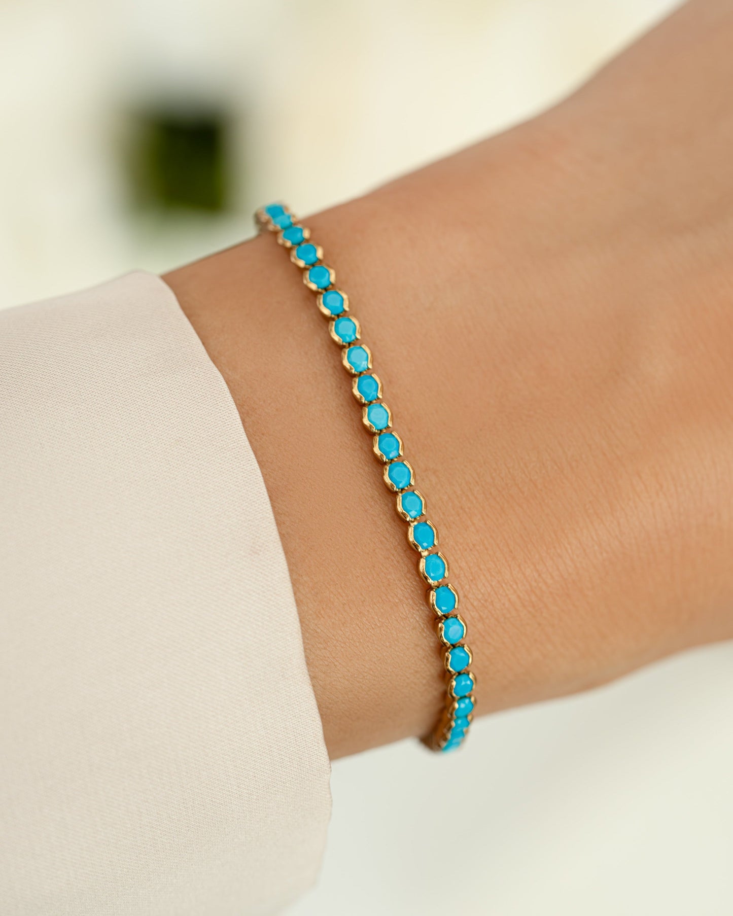 3mm Turquoise Tennis Bracelet