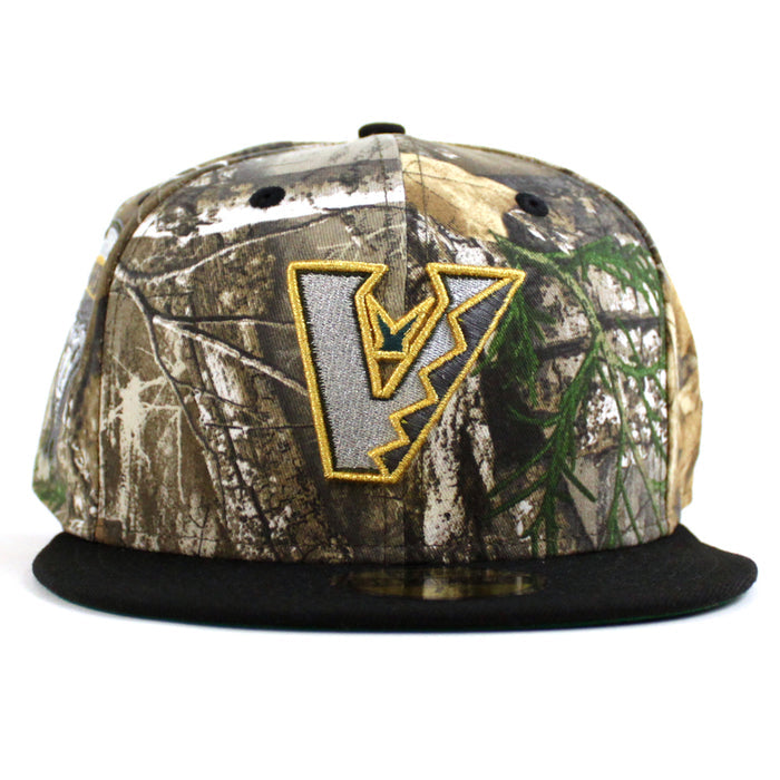 Upside Down Arizona Diamondbacks 1998 Inaugural Season New Era 59Fifty Fitted Hat (RealTree Camo Black Green  Under Brim)