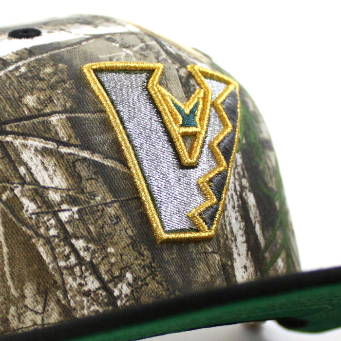 Upside Down Arizona Diamondbacks 1998 Inaugural Season New Era 59Fifty Fitted Hat (RealTree Camo Black Green  Under Brim)