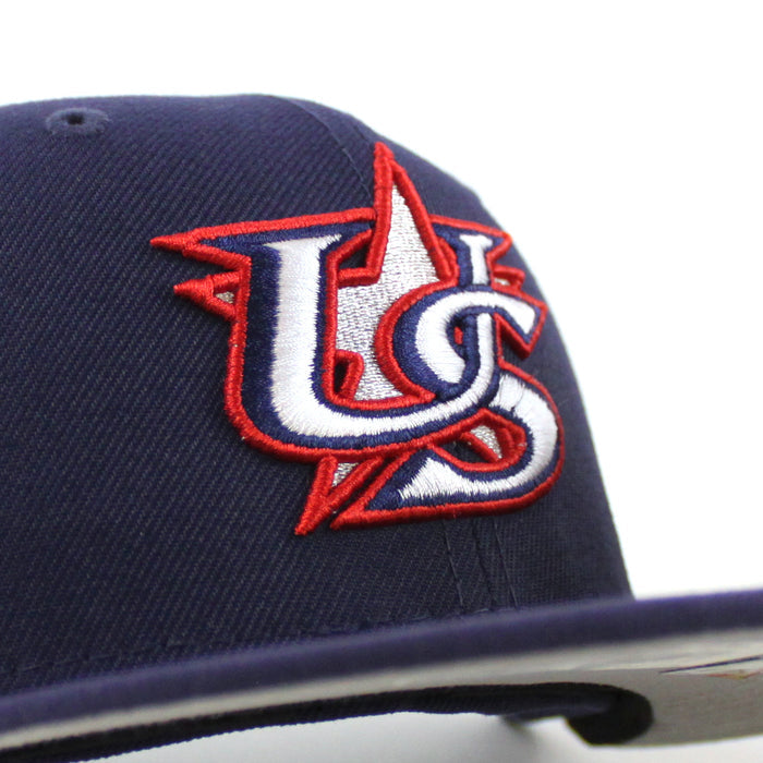 USA 2023 World Baseball Classic (WBC) New Era 59Fifty Fitted Hat (Navy Grey Under Brim)