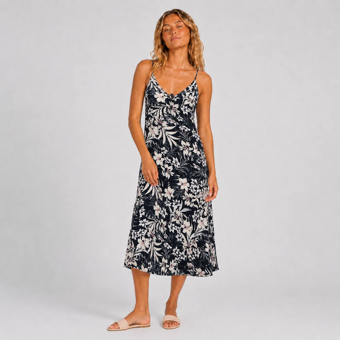 Vestido Tie Back Slip Black Hawaii Hurley