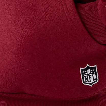 The Male model is wearing Washington Commanders NFL International Series Games 2025 Dark Red Premium Pullover Hoodie 4