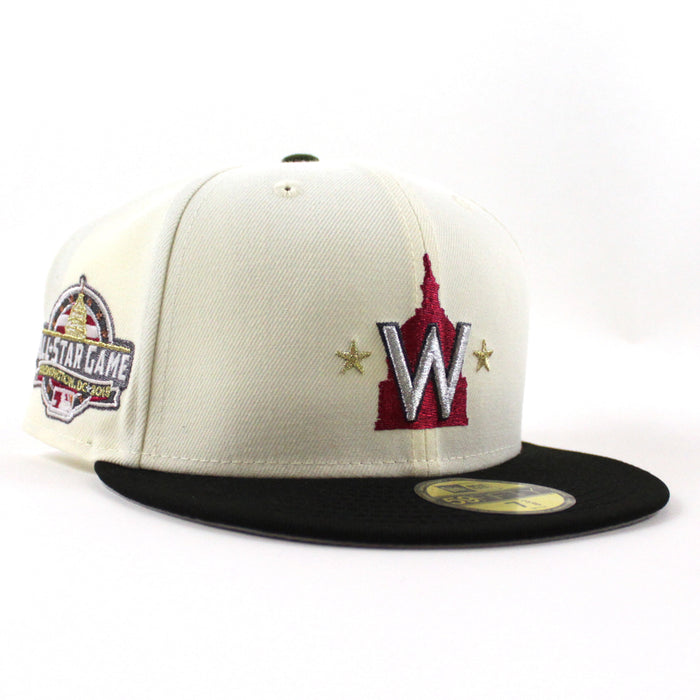 Washington Nationals 2018 All Star Game New Era 59Fifty Fitted Hat (Chrome White Black Gray Under Brim)