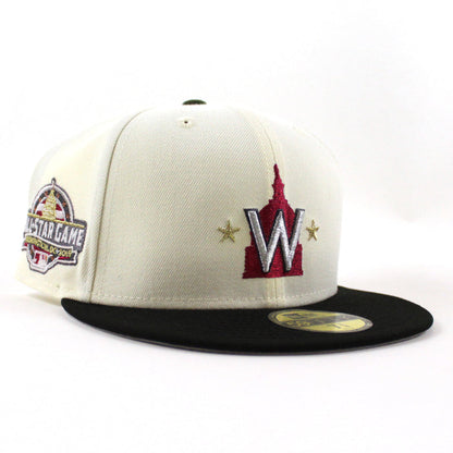 Washington Nationals 2018 All Star Game New Era 59Fifty Fitted Hat (Chrome White Black Gray Under Brim)