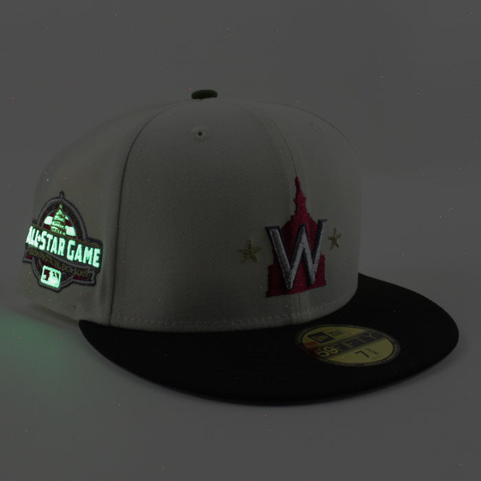 Washington Nationals 2018 All Star Game New Era 59Fifty Fitted Hat (Chrome White Black Gray Under Brim)
