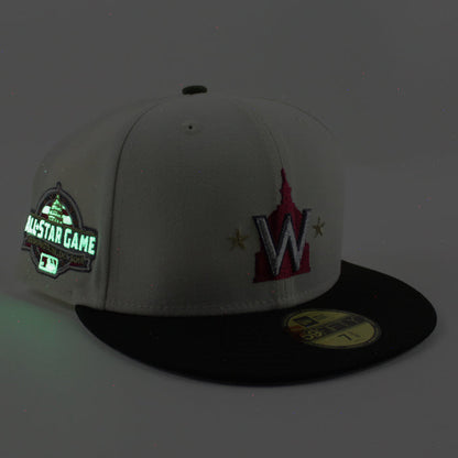 Washington Nationals 2018 All Star Game New Era 59Fifty Fitted Hat (Chrome White Black Gray Under Brim)