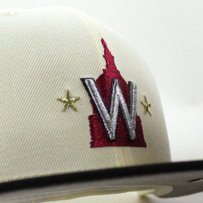 Washington Nationals 2018 All Star Game New Era 59Fifty Fitted Hat (Chrome White Black Gray Under Brim)