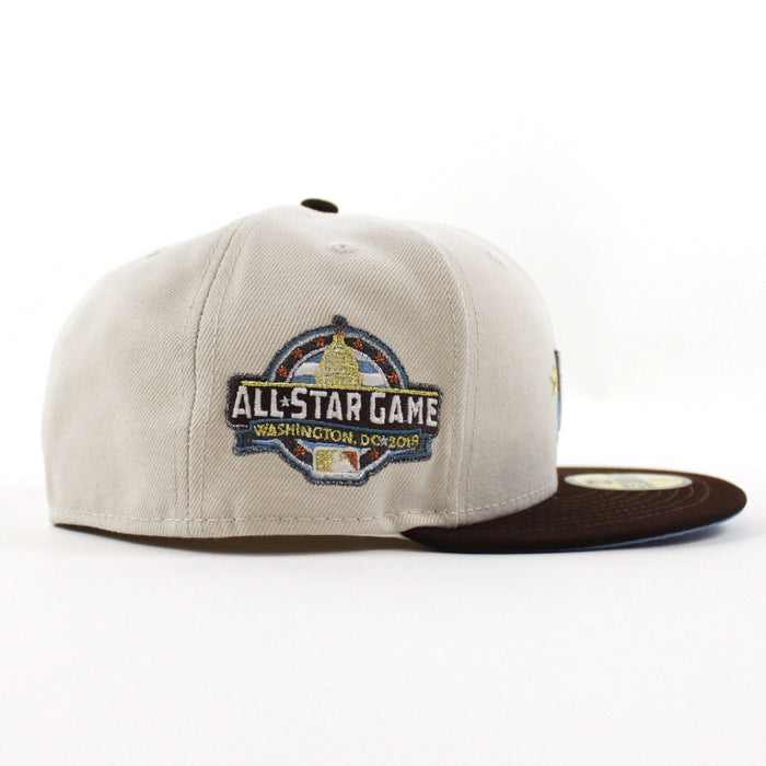 Washington Nationals 2018 All Star Game New Era 59Fifty Fitted Hat (Stone Burnt Wood Sky Blue Under Brim)