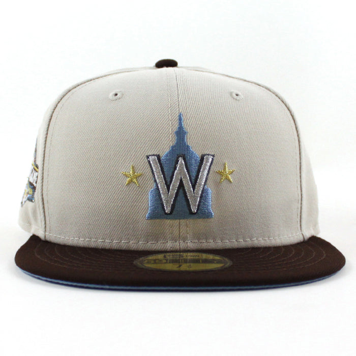Washington Nationals 2018 All Star Game New Era 59Fifty Fitted Hat (Stone Burnt Wood Sky Blue Under Brim)