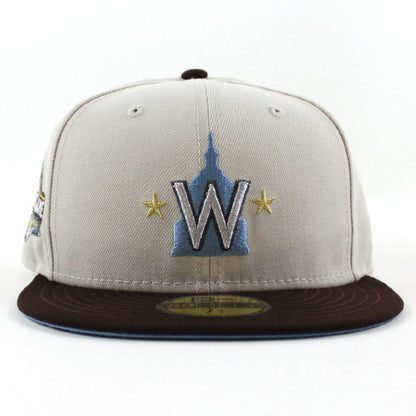 Washington Nationals 2018 All Star Game New Era 59Fifty Fitted Hat (Stone Burnt Wood Sky Blue Under Brim)