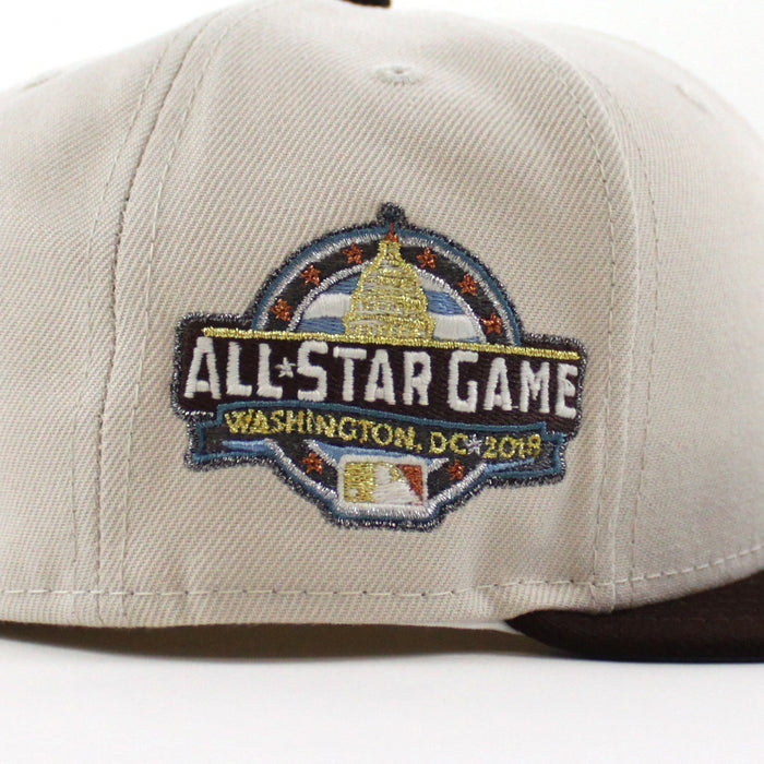 Washington Nationals 2018 All Star Game New Era 59Fifty Fitted Hat (Stone Burnt Wood Sky Blue Under Brim)