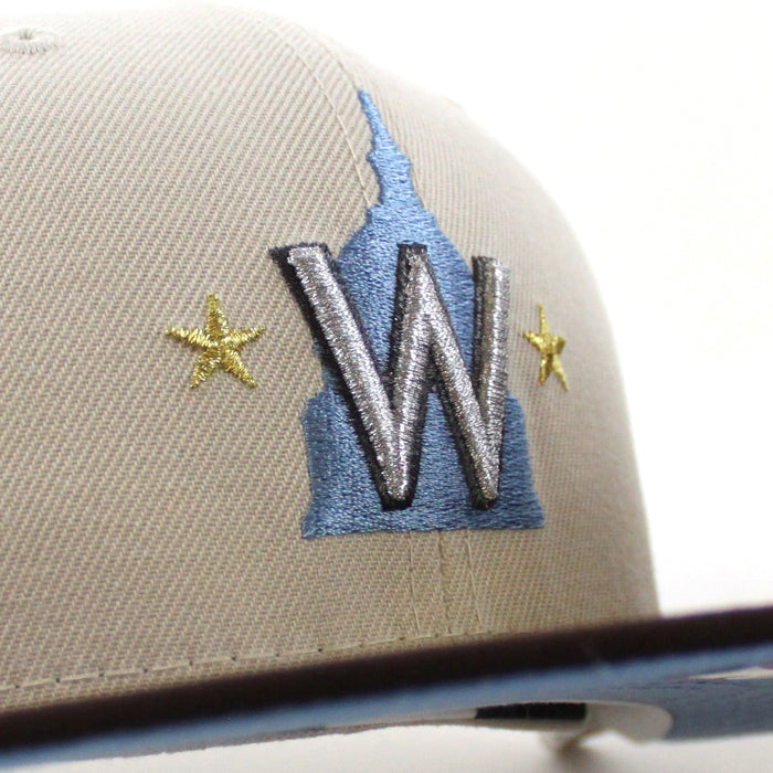 Washington Nationals 2018 All Star Game New Era 59Fifty Fitted Hat (Stone Burnt Wood Sky Blue Under Brim)