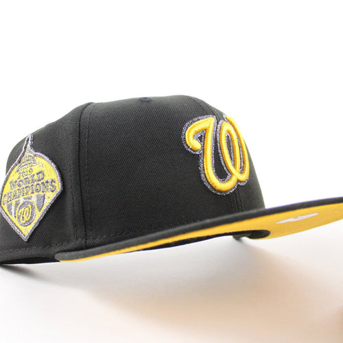 Washington Nationals World Champions 2019 New Era 59Fifty Fitted Hat (Black Gold Under Brim)