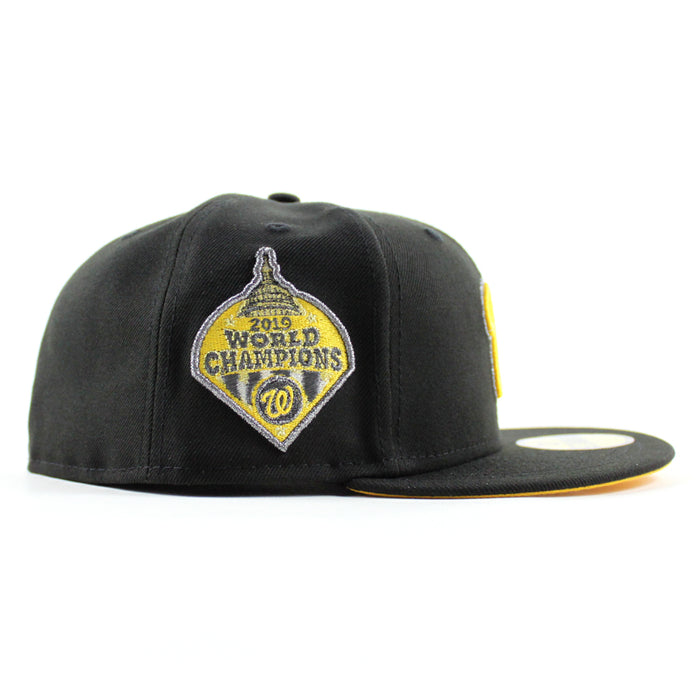 Washington Nationals World Champions 2019 New Era 59Fifty Fitted Hat (Black Gold Under Brim)
