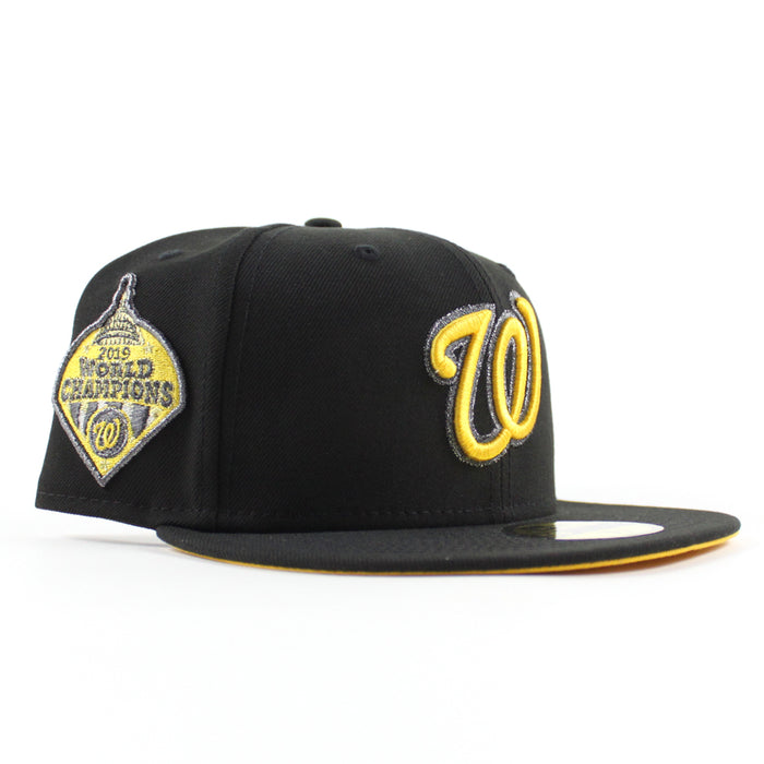 Washington Nationals World Champions 2019 New Era 59Fifty Fitted Hat (Black Gold Under Brim)