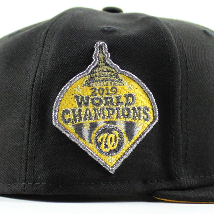 Washington Nationals World Champions 2019 New Era 59Fifty Fitted Hat (Black Gold Under Brim)