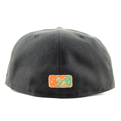 WISCONSIN TIMBER RATTLER 20th Season Anniversary New Era 59Fifty Fitted Hat (Black Green Under Brim)