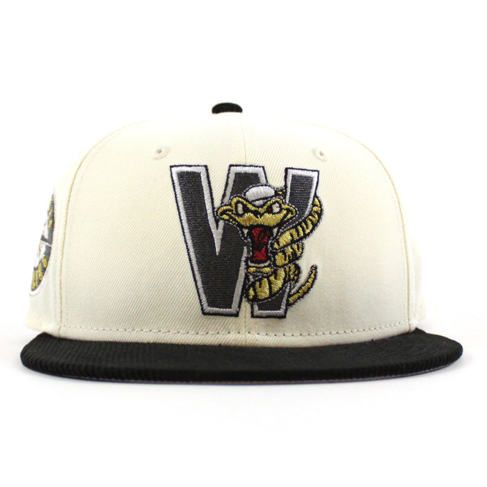 WISCONSIN TIMBER RATTLER New Era 59Fifty Fitted Hat (Chrome White Cordury Gray Under Brim)
