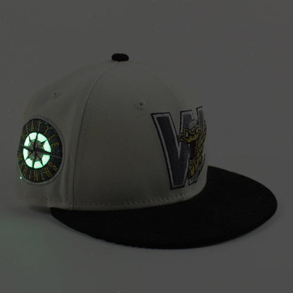 WISCONSIN TIMBER RATTLER New Era 59Fifty Fitted Hat (Chrome White Cordury Gray Under Brim)