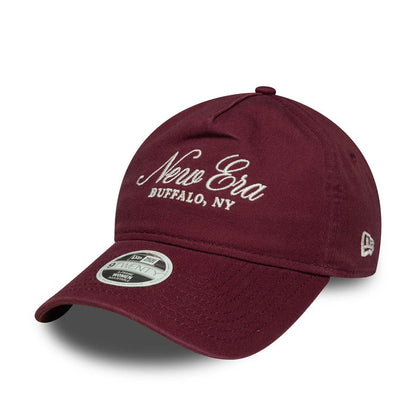 This is a  Womens New Era Dark Red 9TWENTY A-Frame Adjustable Cap 1