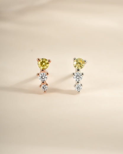 Yellow & Diamond Ear Climber