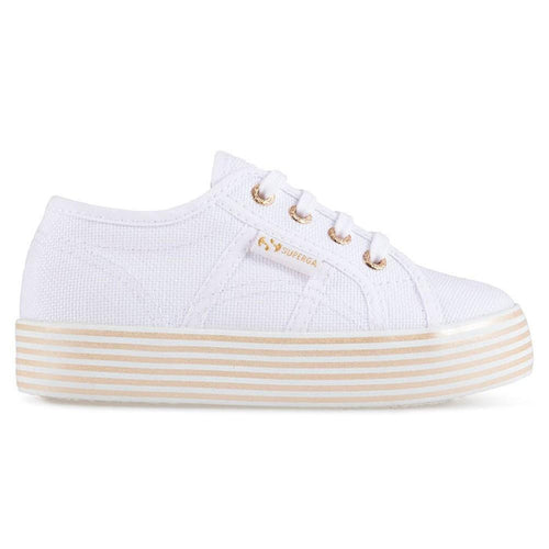 Zapatilla 2730 Kids PRINT Platform White Gold Superga