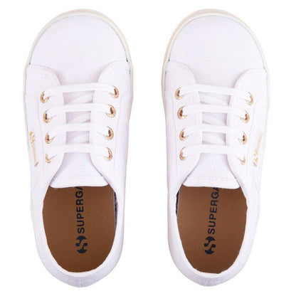 Zapatilla 2730 Kids PRINT Platform White Gold Superga